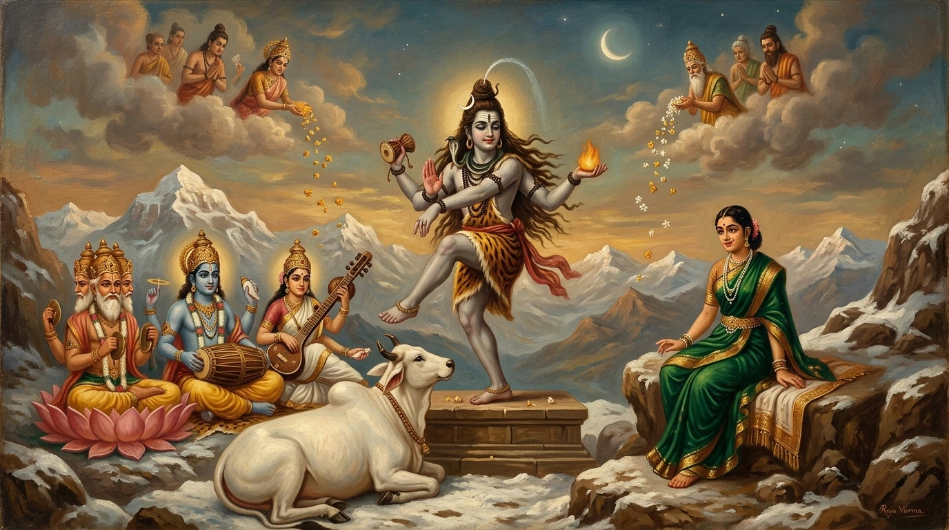 Lord Shiva Pradosha Tandava Classical Painting