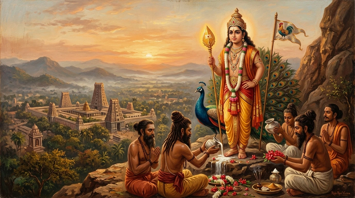 Lord Murugan Skanda Shashthi Classical Painting